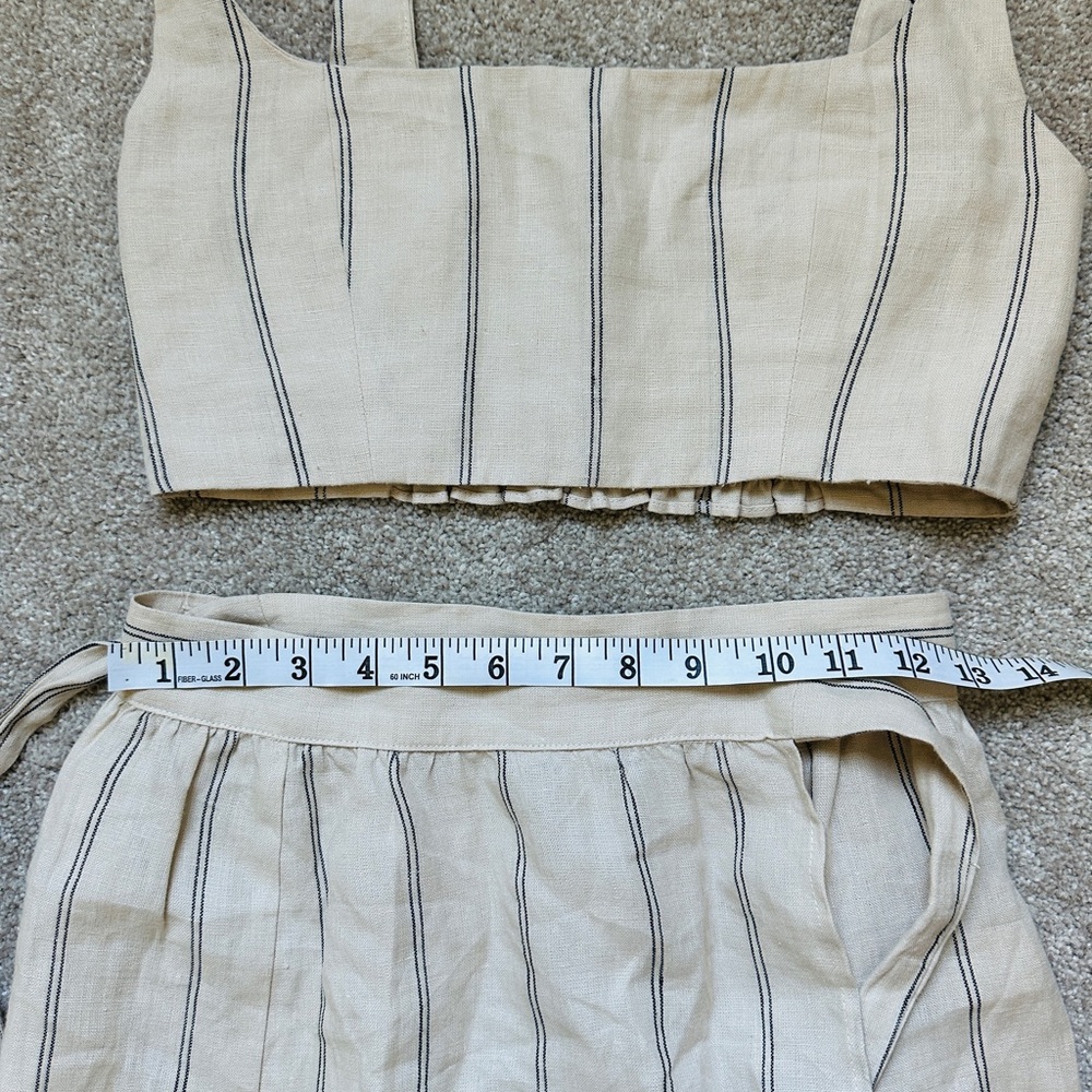 Reformation Linen Molto Two Piece Size XS NWT Positano - Picture 5 of 13